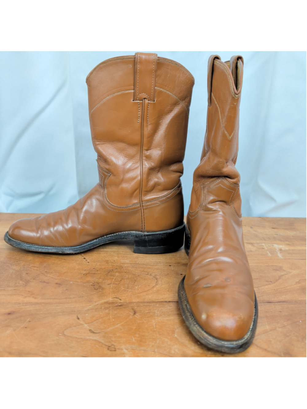 Ladies' Vintage Brown Leather Just Roper Boots Size 7A